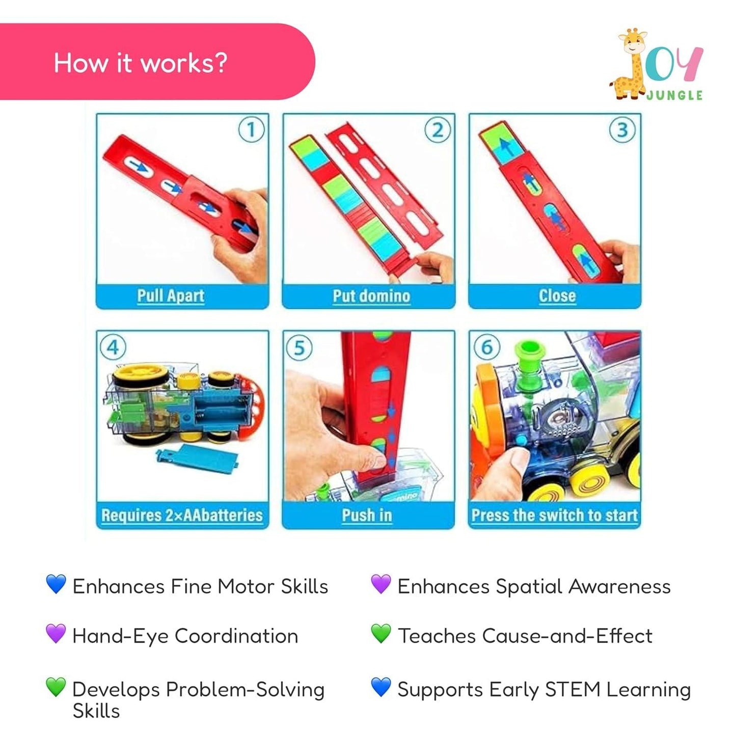 Educational Domino Train Set for Kids – Safe, Fun & Interactive