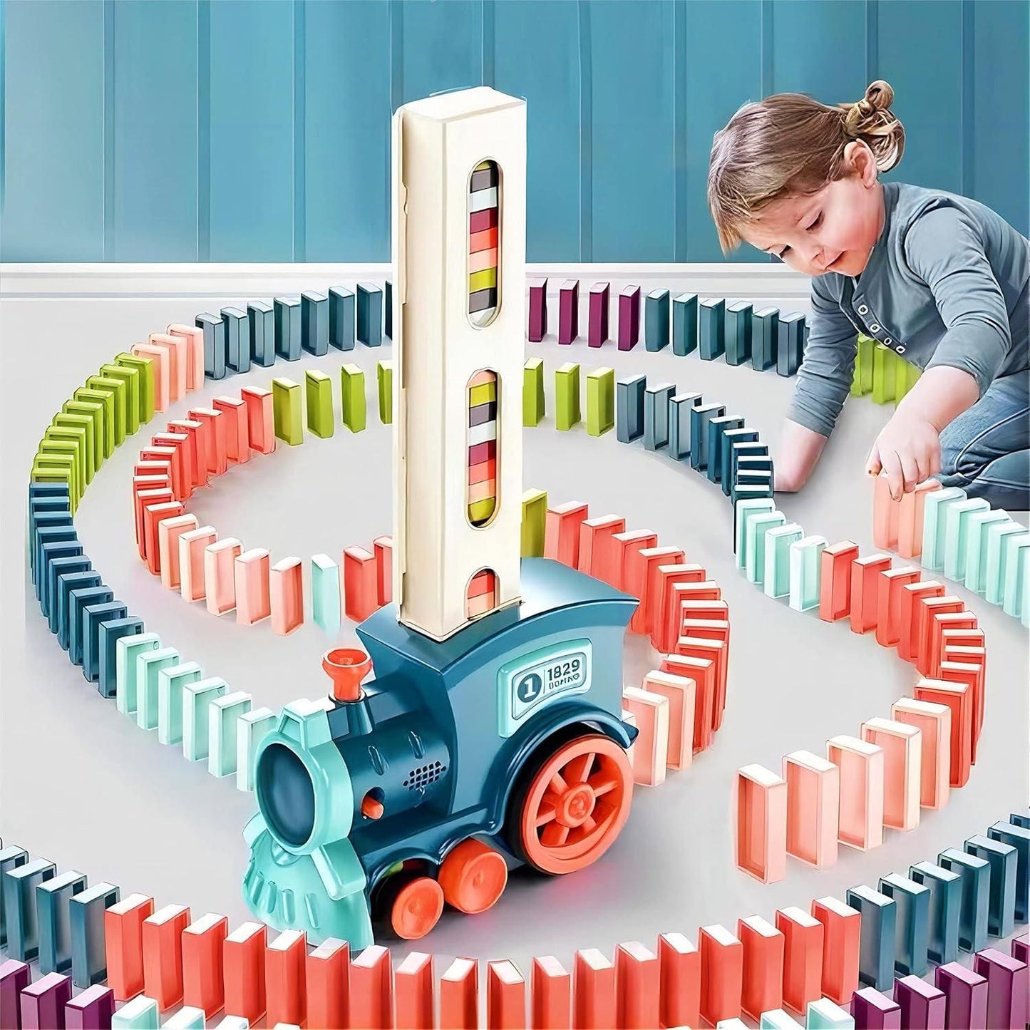 Educational Domino Train Set for Kids – Safe, Fun & Interactive